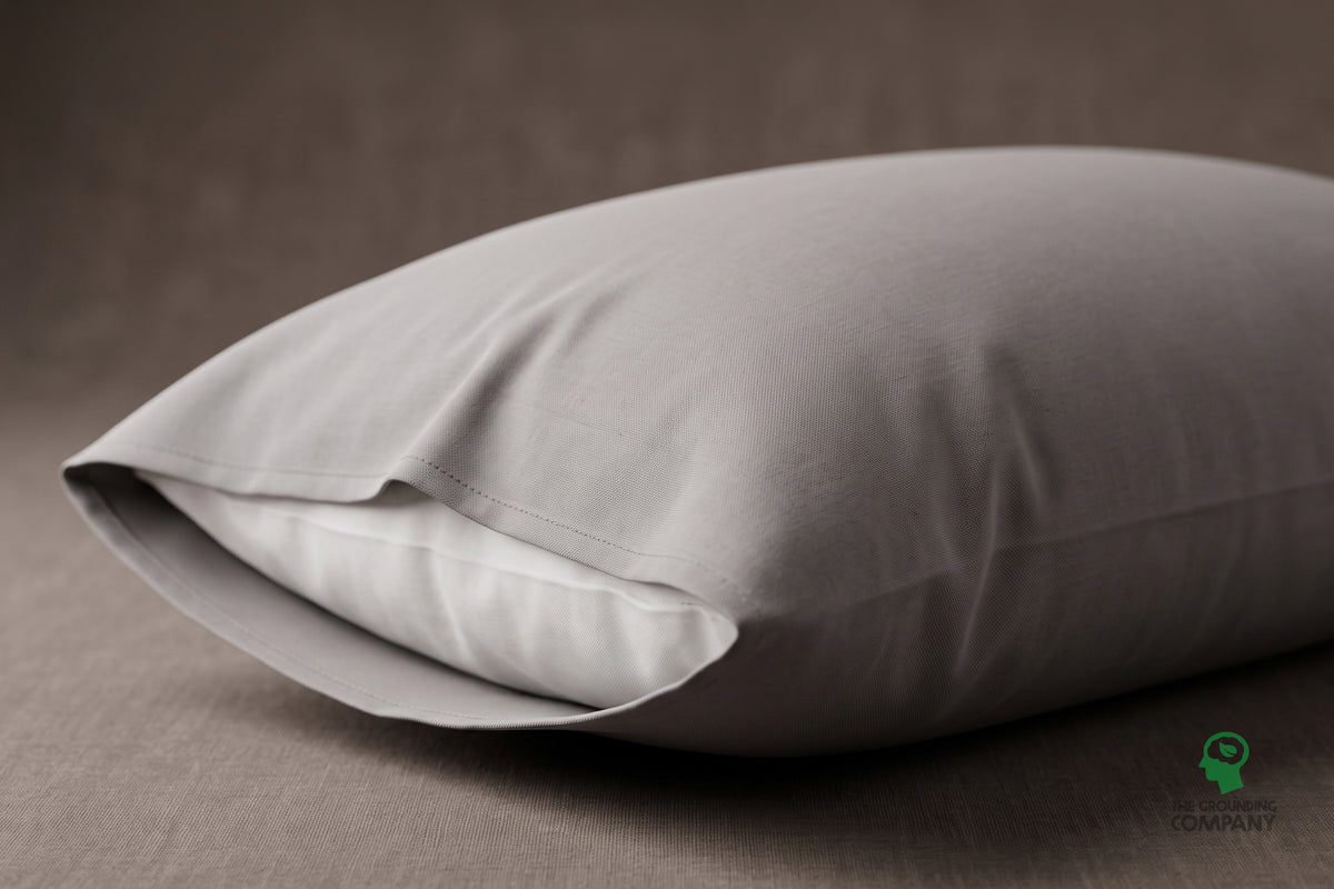 Pillowcase on a filled pillow, showing the envelope opening