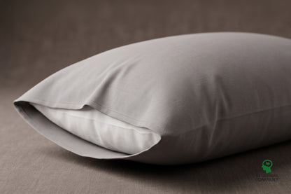 Pillowcase on a filled pillow, showing the envelope opening